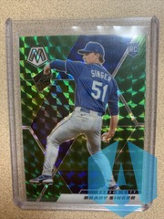 2021 Panini Mosaic Green Prizm #261 Brady Singer RC Royals